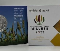 International Year of Millets 2023 (Denomination of `75) –Folder UNC  FGCO001186