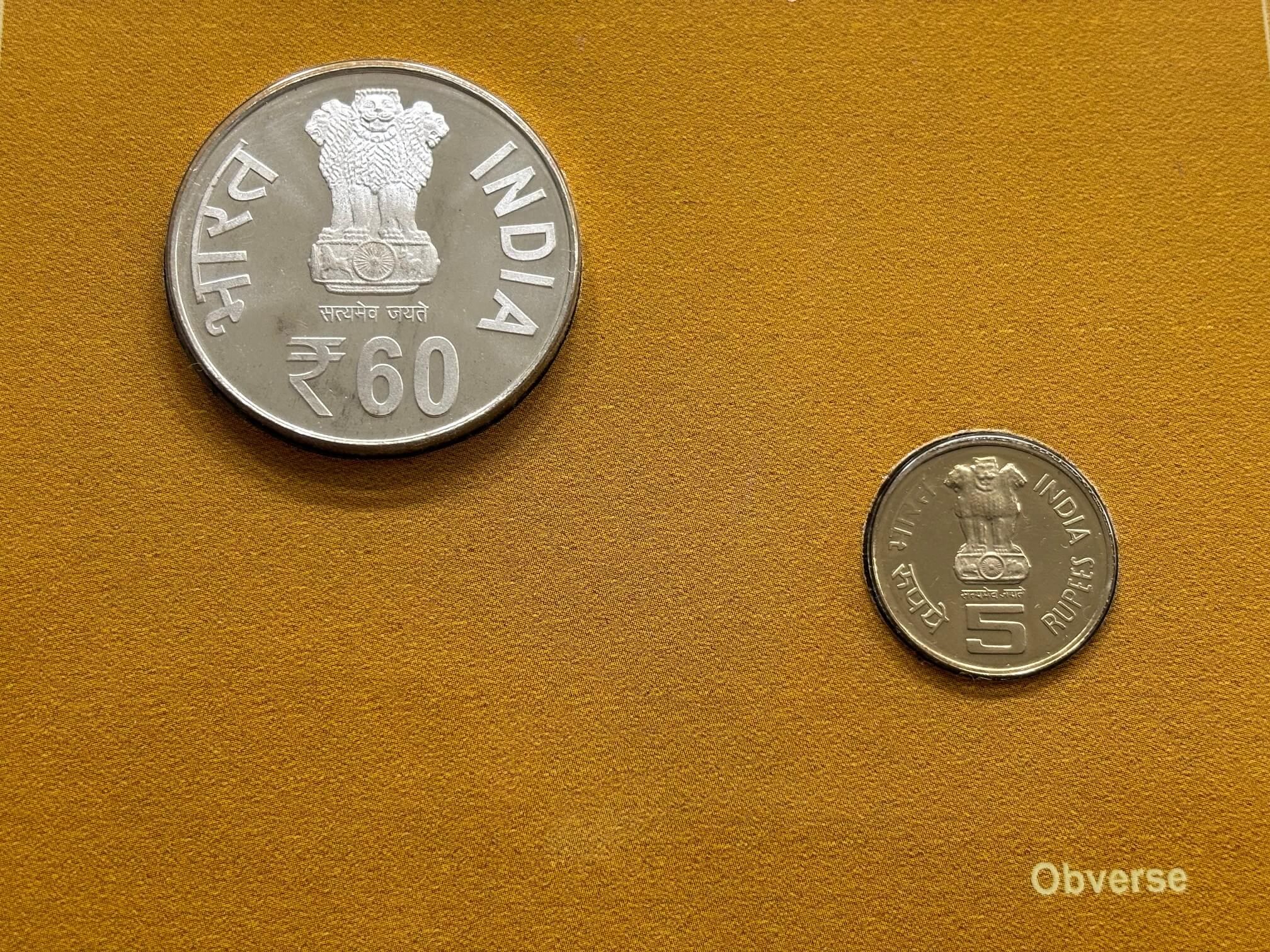 UNC - 60 YEARS OF INDIA GOVERNMENT MINT KOLKATA - Image 2