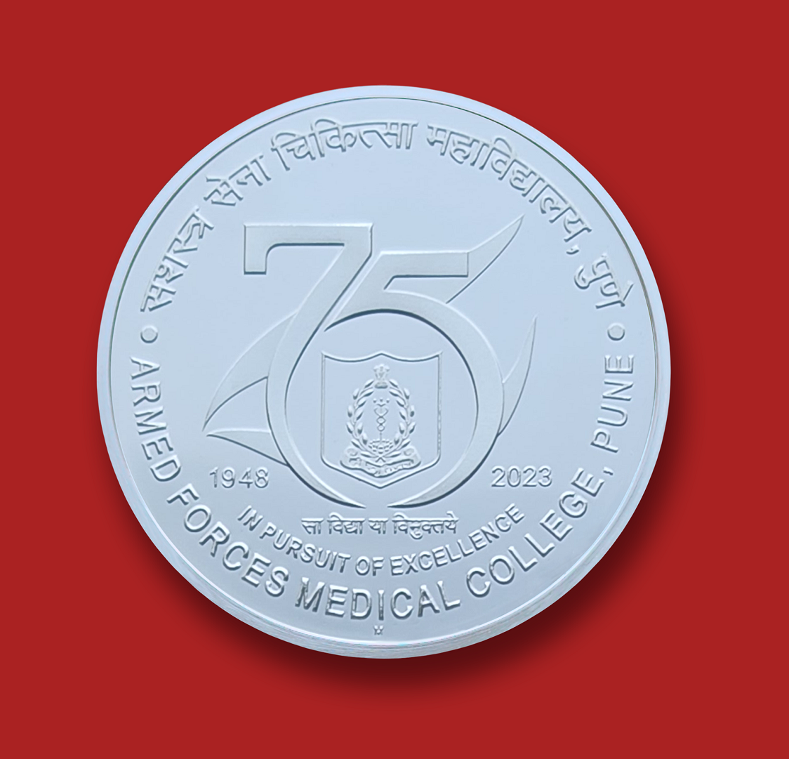 Platinum Jubilee Celebrations of Armed Forces Medical College, Pune (Denomination of `75) Proof - Folder Packing - FGCO001461