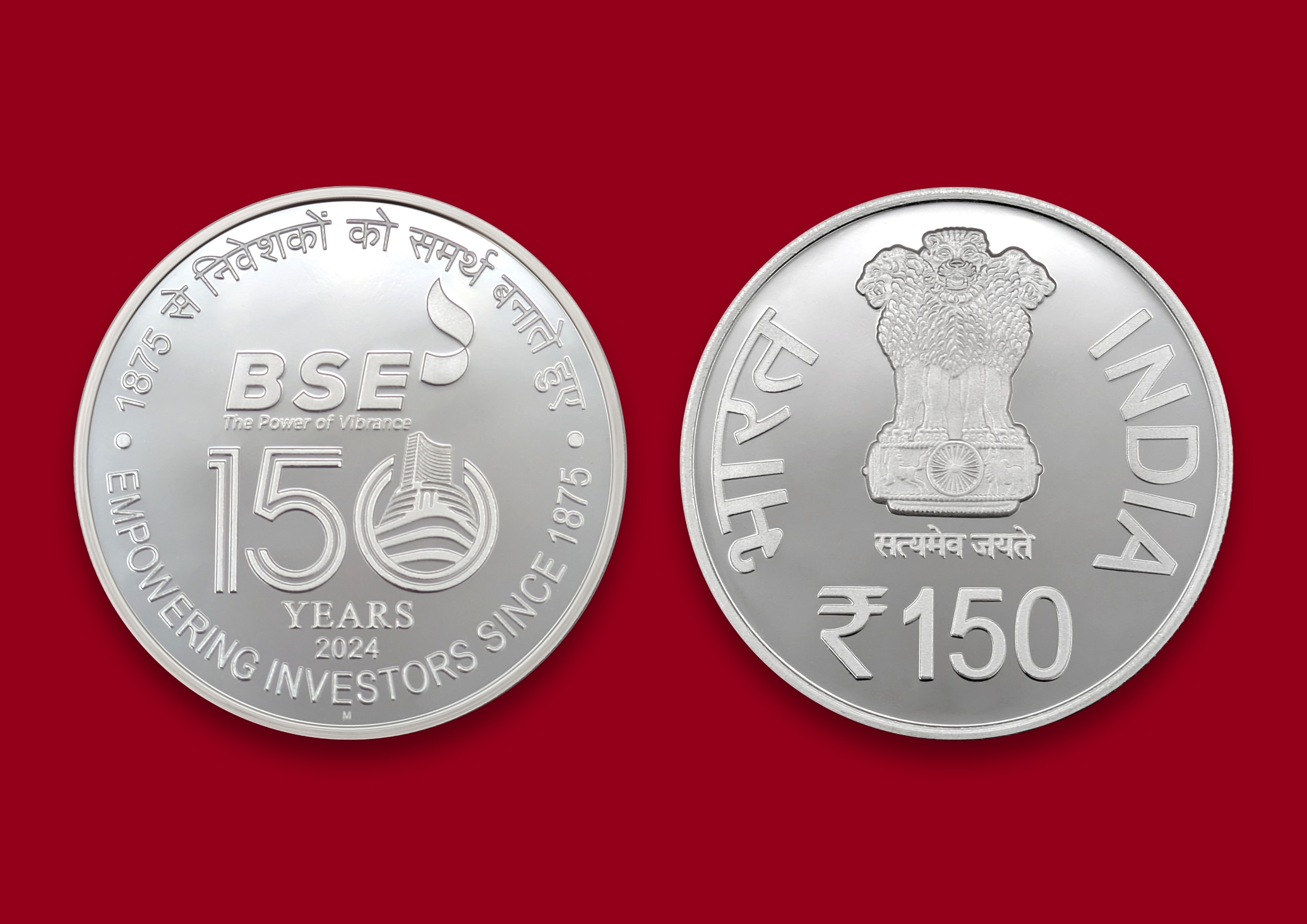 150 Years of Bombay Stock Exchange (Denomination of ₹ 150) Proof -Folder Packing – FGCO001654 - Image 3