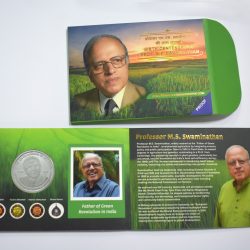 Birth Centenary of Prof. M.S. Swaminathan | Rs. 100 Proof Coin | 3-Fold Pack