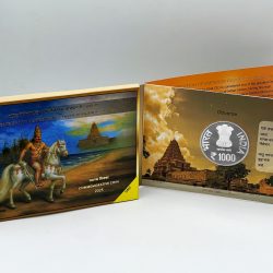 1000 Years of Naval Expedition of Emperor Rajendra Chola – I Denomination of ₹ 1000 UNC -Folder Packing – FGCO001931