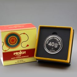 Rakshabandhan silver coin 40gm - FGSM000594
