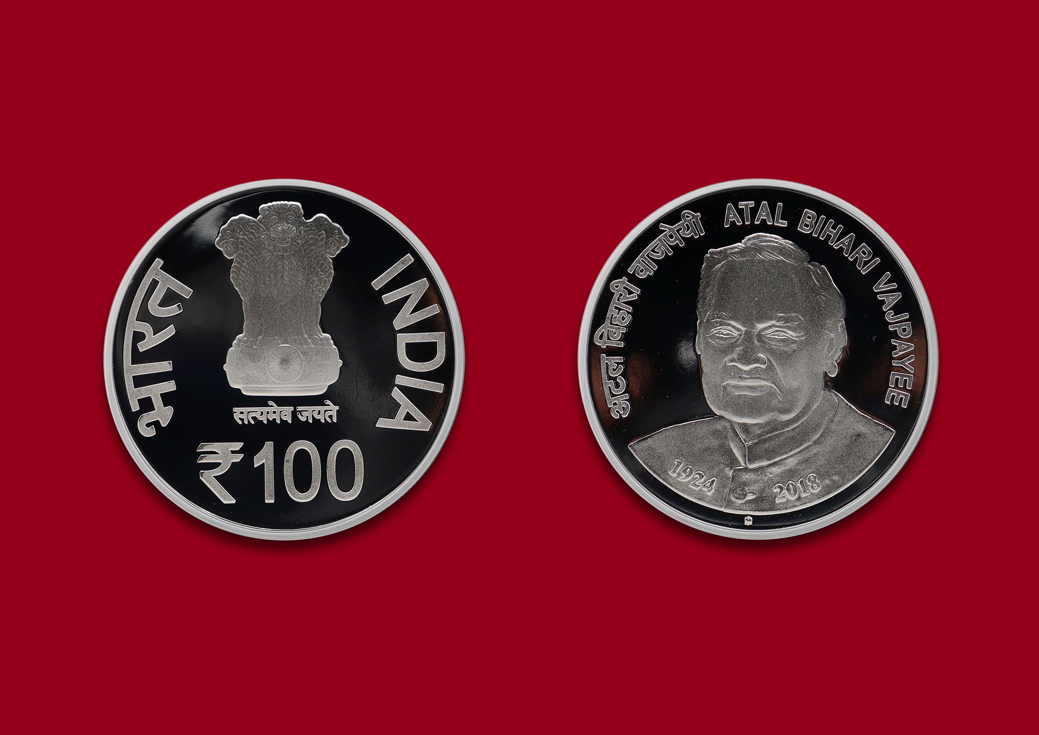 Birth Anniversary of Atal Bihari Vajpayee- Denomination of ₹ 100 -Proof Booklet Packing-FGCO002073 - Image 3