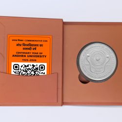 Centenary Year of Andhra University | Rs. 100 Proof Coin | Booklet