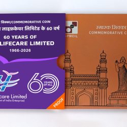 Diamond Jubilee Celebrations (Sixty years) of HLL Lifecare Limited | Rs. 60 Proof Coin | Booklet