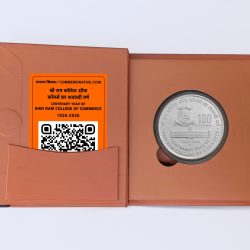 Centenary Year of Shri Ram College of Commerce | Rs. 100 Proof Coin | Booklet